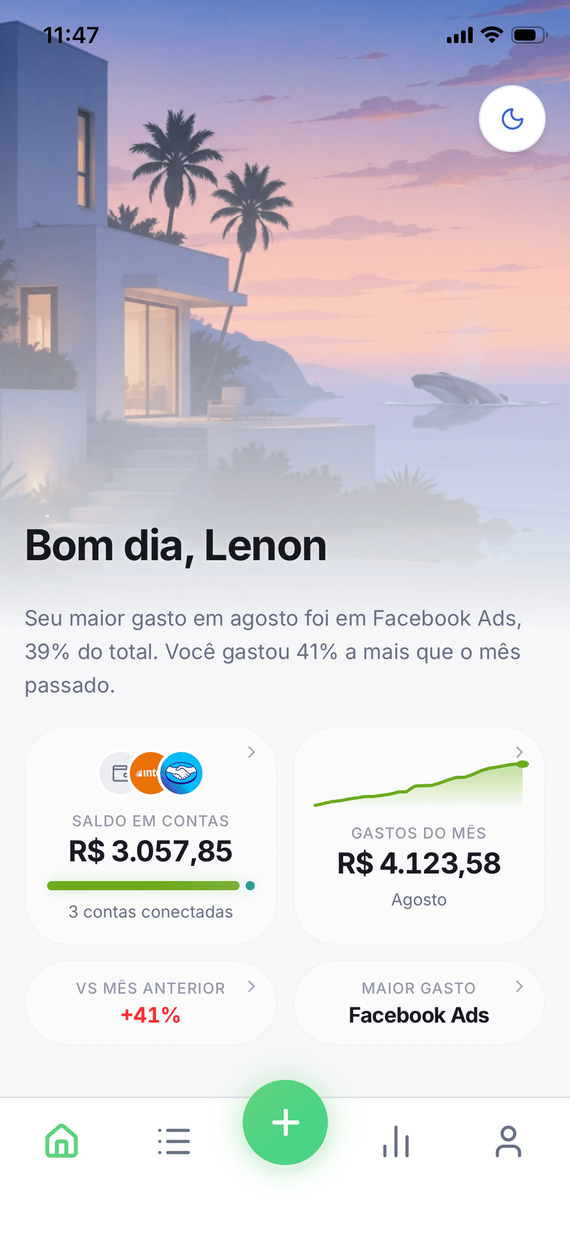 App da Sora no celular — tela 1